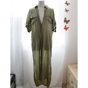 Anthropologie / Faithful the brand Green coverup dress size S
